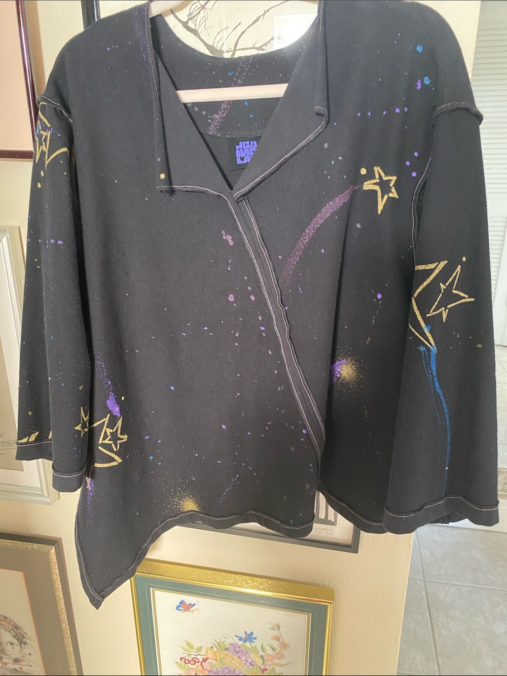 JB’s MAD LAB Black Star-Spray Pullover Top